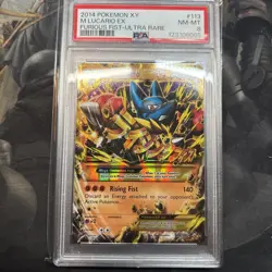 2014 Pokemon XY Furious Fists M Lucario EX #113 Ultra Rare PSA 8 - Image 1