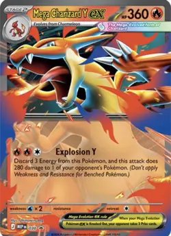 1x Mega Charizard Y ex - MEP030 - MEP Black Star Promos NM-Mint Pokemon ME - Meg - Image 1