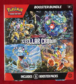 Pokemon TCG: Stellar Crown Booster Bundle (6 Packs) - New & Sealed, Minor DMG - Image 1