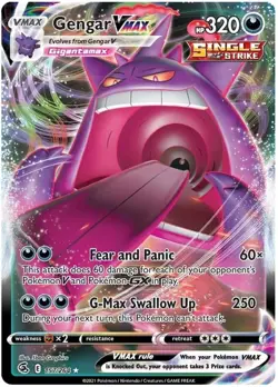 x1 Gengar VMAX - 157/264 - Ultra Rare Pokemon SS08 Fusion Strike M/NM - Image 1