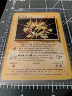 Pokemon TCG Electabuzz Wizards Black Star Promos - Inverted Stamp Error Misprint - Image 2