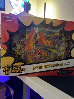 Pokemon Ascended Heroes Mega Emboar EX Box Sealed New - Image 2