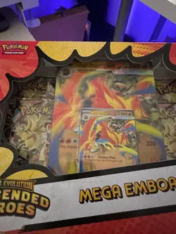 Pokemon Ascended Heroes Mega Emboar EX Box Sealed New - Image 3