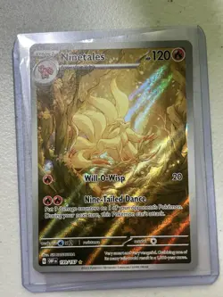 2023 Pokemon Ninetails Illustration Rare Obsidian Flames #199/197 IR NM - Image 1