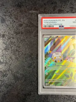 2025 POKEMON PFL EN TOGEDEMARU ILLUSTRATION RARE #104 NM-MT PSA 8 - Image 3