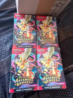 4x Pokemon TCG: Mega Evolution-Ascended Heroes Booster Bundle (6 Packs) - Image 1