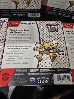 Pokemon TCG Scarlet and Violet - 151 Alakazam ex Collection Box x5 - Image 4