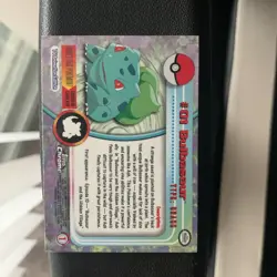 2000 Topps Chrome Pokemon T.V. Bulbasaur #1 NM - Image 4
