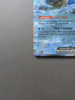 Blastoise ex 009/165 Pokemon TCG 151 Double Holo Rare English - Image 5