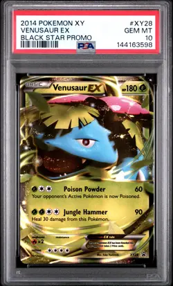 2014 POKEMON XY BLACK STAR PROMO #XY28 VENUSAUR EX PSA 10 - Image 1
