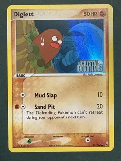 Pokemon Diglett 50/100 EX Crystal Guardians 2006 Reverse Holo Common Basic 50 HP - Image 1