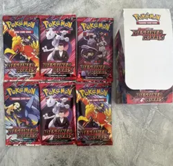 Pokemon TCG Destined Rivals S&V Booster Packs X6 New & Sealed with booster box - Image 1
