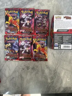 Pokemon TCG Destined Rivals S&V Booster Packs X6 New & Sealed with booster box - Image 2