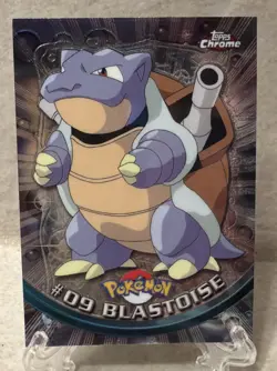 MINT 2000 Topps Chrome Holo Pokemon TV Series 1 Blastoise #9 Foil starter Water - Image 1