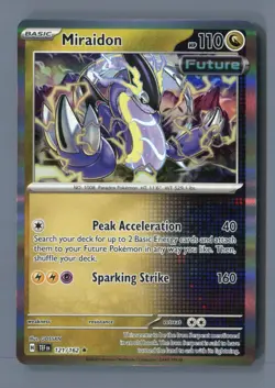 Miraidon 121/162 Rare Temporal Forces Pokemon Holo Near Mint - Image 1