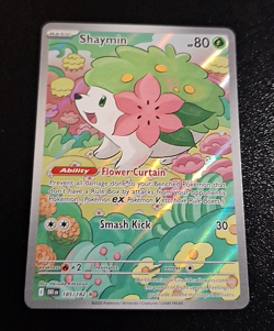 POKEMON SV 10: DESTINED RIVALS "ILLUSTRATION RARE" SHAYMIN #185/182 NRMT-MT!!! - Image 1