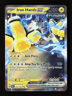 Iron Hands ex 070/182 Double Rare Paradox Rift Pokemon Near Mint - Image 1