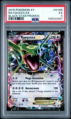 2015 Pokemon XY Promo Rayquaza Ex #XY66 PSA 5 - Image 1