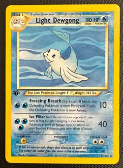 Pokemon 2002 Neo DESTINY 1st Edition LIGHT DEWGONG 45/105 NM - never played - Image 1