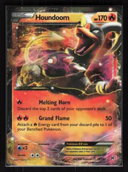 Houndoom EX Holo Ultra Rare Pokemon XY - BREAKthrough 21/162 LP - Image 1