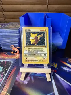 1999 Pokemon Ivy Pikachu League Promo #1 Black Star 1st Edition Misprint Error - Image 1