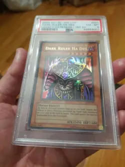 Yugioh Dark Ruler Ha Des LOD-001 1st Edition PSA 8 NM-MINT New Extremely Rare ! - Image 4