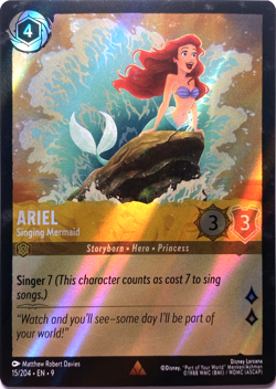 Ariel, Singing Mermaid 14 - Rainbow Foil - Rare - Fabled - Disney Lorcana - NM - Image 1