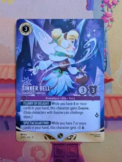 TInker Bell Snowflake Collector 33/P3 Non Foil Promo Disney Lorcana Winterspell - Image 1