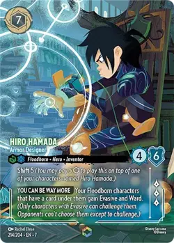 Hiro Hamada 214/204/EN-7/Archazia's Island/Disney Lorcana/TCG/Enchanted - Image 1