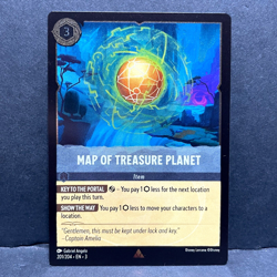2024 DISNEY LORCANA INTO THE INKLANDS MAP OF TREASURE PLANET 201/204 (FOIL) RARE - Image 1