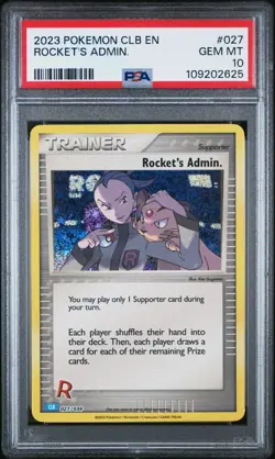 PSA 10 Rocket's Admin. (CLB) 027/034 Trading Card Game Classic Holo - Image 1