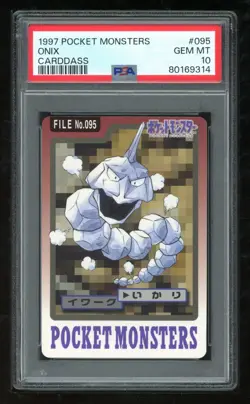 Pokemon Japanese Carddass 1997 095 Onix Card 95 Bandai PSA 10 80169314 - Image 1