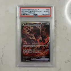 Pokemon Card TCG Bloodmoon Ursaluna EX 225/187 PSA 10 SAR Terastal Festival - Image 1