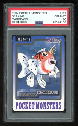 Pokemon Japanese Carddass 1997 119 Seaking Card Bandai PSA 10 79944166 - Image 1