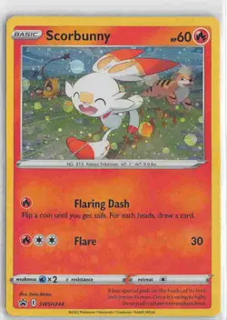 SWSH: Sword & Shield Promo Cards Promo Holo SWSH244 Scorbunny - (Cosmos Holo) - Image 1