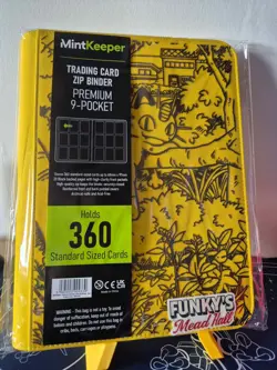 Mintkeeper - 9 Pocket Binder - Yellow - Laser Engraved - Meowth 106/094 PFL Card - Image 2