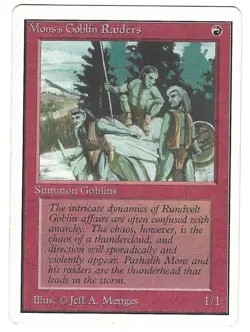 MTG Mons's Goblin Raiders Unlimited - Red Creature - Image 1