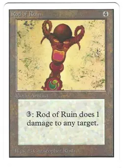 MTG Rod of Ruin Unlimited - Mono Artifact - Image 1