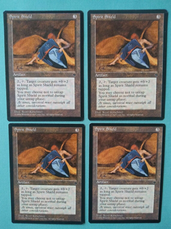 Magic the Gathering MTG Fallen Empires SPIRIT SHIELD X 4 NM Rare 1994 Nice! - Image 1