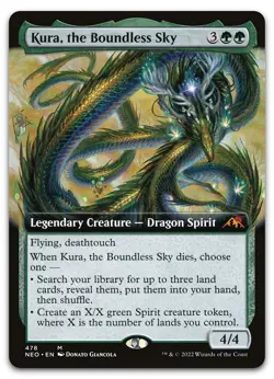 Kura, the Boundless Sky (Extended Art) #478 NM Kamigawa Neon Dynasty Magic MTG - Image 1