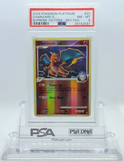POKEMON SUPREME VICTORS CHARZARD G #20 REVERSE HOLO FOIL PSA 8 NM-MT #28742597 - Image 1