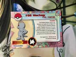 2000 Topps Chrome Pokemon # 66 MACHOP Base Card NM MINT - Image 5