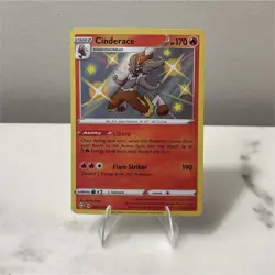 Pokemon Cinderace SV017/SV122 Shining Fates Shiny Vault Holo Stage 2 170HP - Image 1