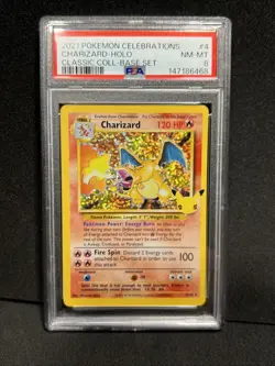 2021 POKEMON CELEBRATIONS CLASSIC COLL #4 CHARIZARD-HOLO PSA 8 - Image 1