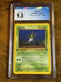 CGC GEM MINT 10 Pokemon Oddish 58/64 1999 Jungle 1st Edition - Image 1