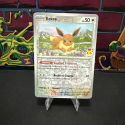 Eevee 074/131 Pokemon Day 2025 Stamped Promo Prismatic Reverse Holo NM Mint - Image 1