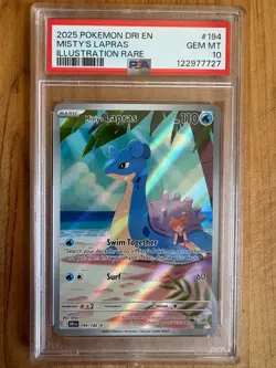 Pokemon MISTY'S LAPRAS Illustration Rare Destined Rivals #194 ~ PSA 10 - Image 1