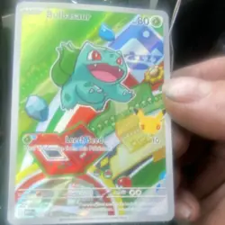 Bulbasaur 022/025 Pokemon Full Art Holo 80 HP Leech Seed 10 - Image 1