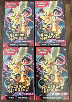 (4)Pokemon Ascended Heroes Booster Bundle SEALED Brand New FAST SHIP 🔥 - Image 1