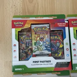 4x Pokemon TCG First Partner Illustration Collection Series 1 Factory Sealed: - Image 2